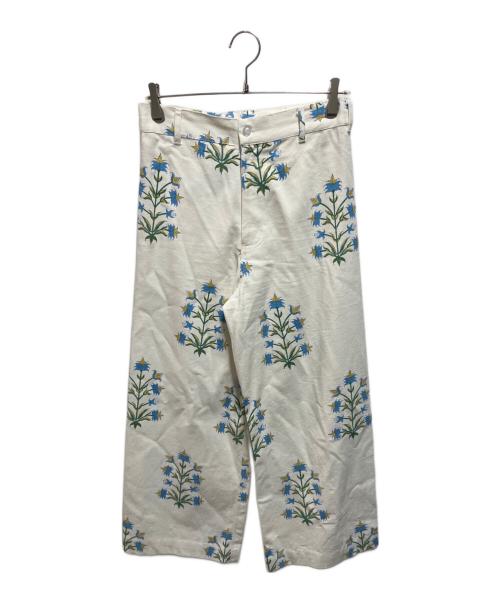 SZ Blockprints（エスゼットブロックプリント）SZ Blockprints (エスゼットブロックプリント) DISCO PANT LILY ホワイト サイズ:Ｍの古着・服飾アイテム