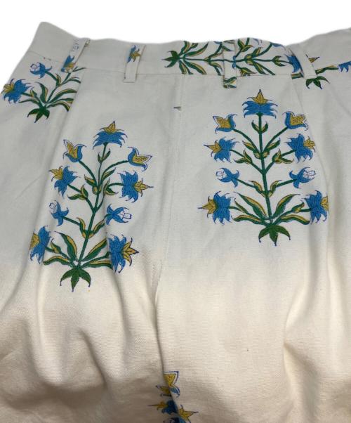 SZ Blockprints（エスゼットブロックプリント）SZ Blockprints (エスゼットブロックプリント) DISCO PANT LILY ホワイト サイズ:Ｍの古着・服飾アイテム