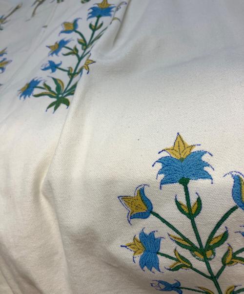 SZ Blockprints（エスゼットブロックプリント）SZ Blockprints (エスゼットブロックプリント) DISCO PANT LILY ホワイト サイズ:Ｍの古着・服飾アイテム
