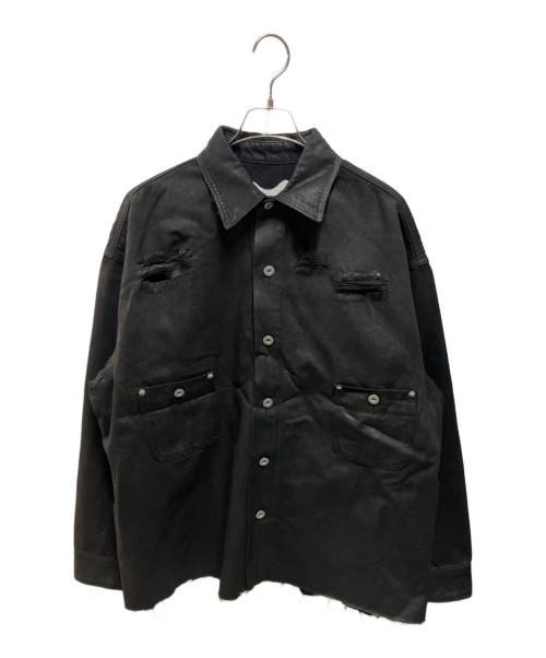FR(13)NDS（フレンズ）FR(13)NDS (フレンズ) COATING BONE SHIRTS ブラック サイズ:FREEの古着・服飾アイテム