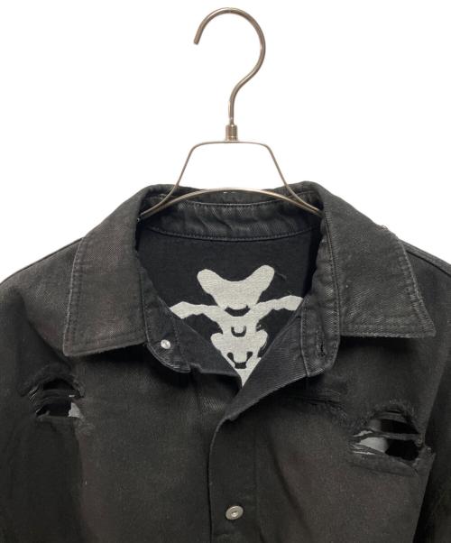 FR(13)NDS（フレンズ）FR(13)NDS (フレンズ) COATING BONE SHIRTS ブラック サイズ:FREEの古着・服飾アイテム