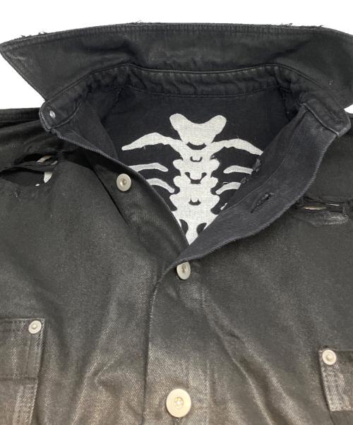 FR(13)NDS（フレンズ）FR(13)NDS (フレンズ) COATING BONE SHIRTS ブラック サイズ:FREEの古着・服飾アイテム