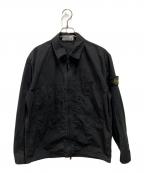 STONE ISLANDストーンアイランド）の古着「26SS ジップアップ オーバーシャツ」｜ブラック
