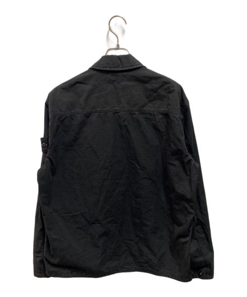 STONE ISLAND（ストーンアイランド）STONE ISLAND (ストーンアイランド) 26SS ジップアップ オーバーシャツ ブラック サイズ:Ｓの古着・服飾アイテム