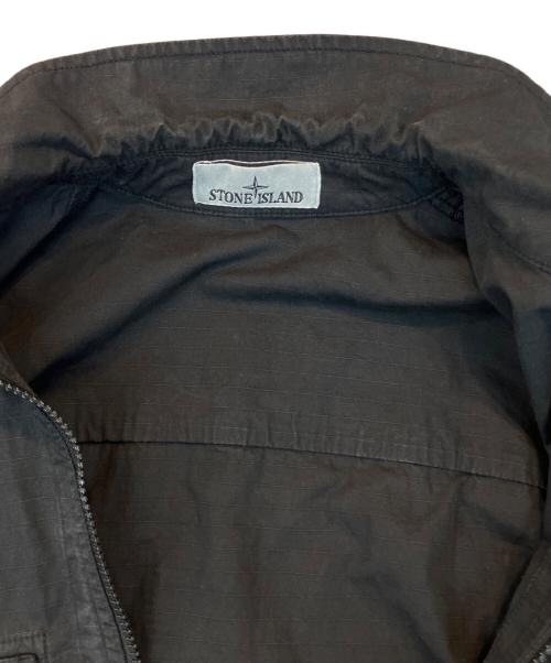 STONE ISLAND（ストーンアイランド）STONE ISLAND (ストーンアイランド) 26SS ジップアップ オーバーシャツ ブラック サイズ:Ｓの古着・服飾アイテム
