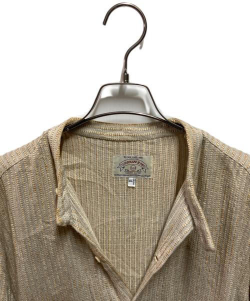 ARMANI JEANS（アルマーニジーンズ）ARMANI JEANS (アルマーニジーンズ) 90's バンドカラーシャツ イタリア製 ベージュ サイズ:Ｓの古着・服飾アイテム