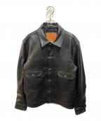 ）の古着「25AW BLACK TYPEⅡ TRUCKER LEATHER JACKET」｜ブラック