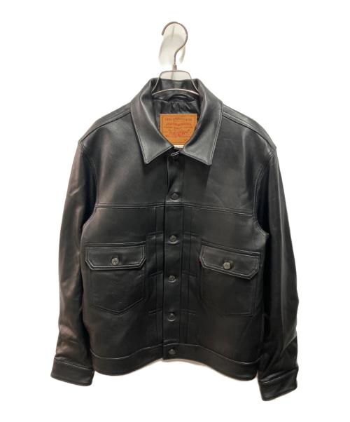 LEVI'S PReMIUM（リーバイス プレミアム）LEVI'S PReMIUM (リーバイス プレミアム) 25AW BLACK TYPEⅡ TRUCKER LEATHER JACKET ブラック サイズ:Mの古着・服飾アイテム