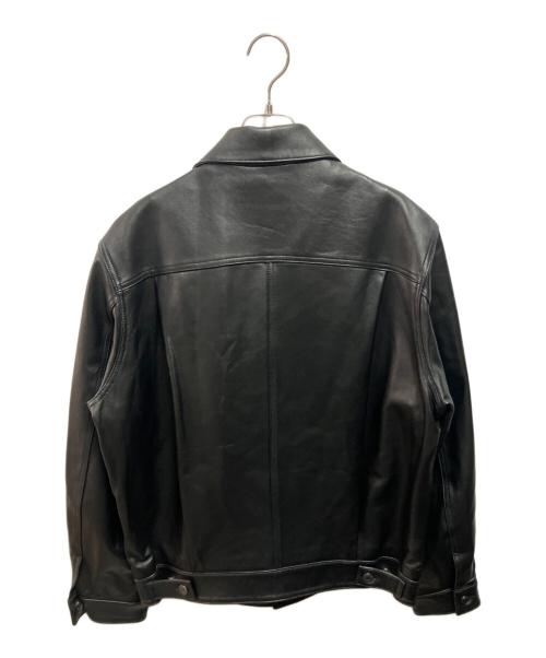 LEVI'S PReMIUM（リーバイス プレミアム）LEVI'S PReMIUM (リーバイス プレミアム) 25AW BLACK TYPEⅡ TRUCKER LEATHER JACKET ブラック サイズ:Mの古着・服飾アイテム