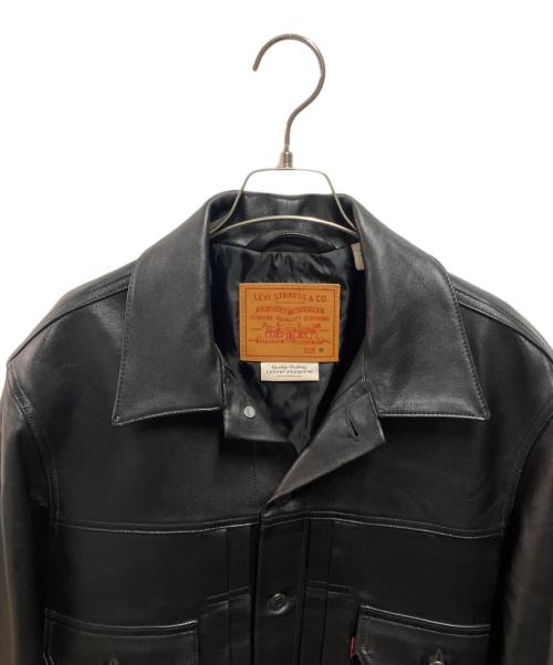 LEVI'S PReMIUM（リーバイス プレミアム）LEVI'S PReMIUM (リーバイス プレミアム) 25AW BLACK TYPEⅡ TRUCKER LEATHER JACKET ブラック サイズ:Mの古着・服飾アイテム