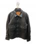 LEVI'S PReMIUM（リーバイス プレミアム）の古着「25AW BLACK TYPEⅡ TRUCKER LEATHER JACKET」｜ブラック