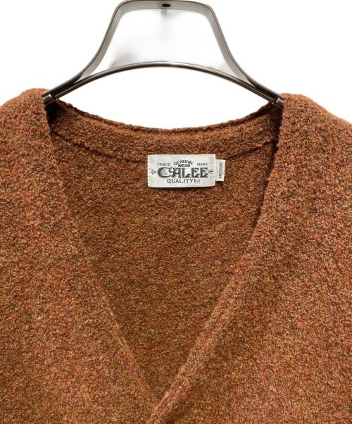CALEE（キャリー）CALEE (キャリー) BOUCLE KNIT CARDIGAN ブラウン サイズ:Ｍの古着・服飾アイテム