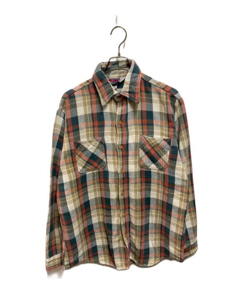 big mac（ビッグマック）big mac (ビッグマック) 80sヘビーフランネルシャツ ホワイト サイズ:Lの古着・服飾アイテム