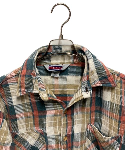 big mac（ビッグマック）big mac (ビッグマック) 80sヘビーフランネルシャツ ホワイト サイズ:Lの古着・服飾アイテム