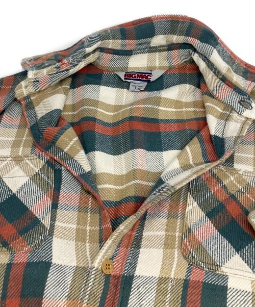 big mac（ビッグマック）big mac (ビッグマック) 80sヘビーフランネルシャツ ホワイト サイズ:Lの古着・服飾アイテム