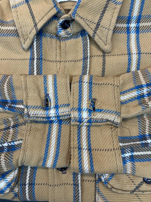 BIG MIKE（ビックマイク）BIG MIKE (ビックマイク) 80sヘビーネルシャツ ベージュ サイズ:Lの古着・服飾アイテム