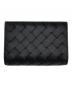 BOTTEGA VENETA (ボッテガベネタ) イントレチャート ミディアム 二つ折りLファスナーウォレット ブラック：60000円