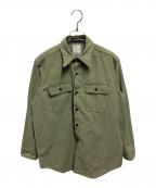 MADISON BLUEマディソンブルー）の古着「HAMPTON BACK SATIN SHIRT」｜グリーン