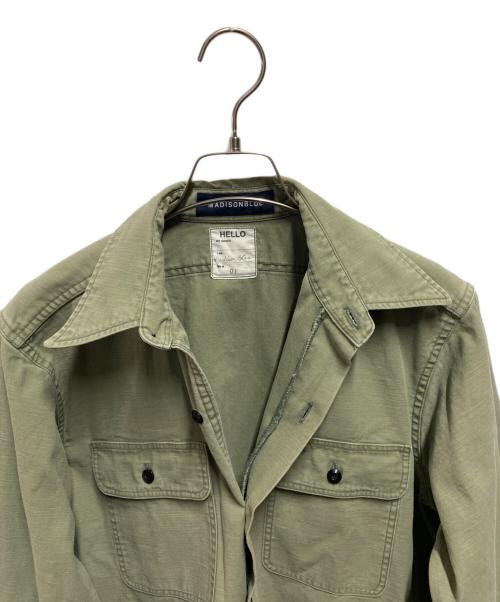 MADISON BLUE（マディソンブルー）MADISON BLUE (マディソンブルー) HAMPTON BACK SATIN SHIRT グリーン サイズ:01の古着・服飾アイテム