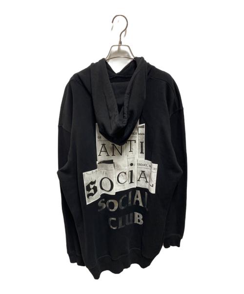 anti social social CLUB（アンチソーシャルソーシャルクラブ）anti social social CLUB (アンチソーシャルソーシャルクラブ) FRAGMENT DESIGN (フラグメントデザイン) パーカー ブラック サイズ:ＸＬの古着・服飾アイテム