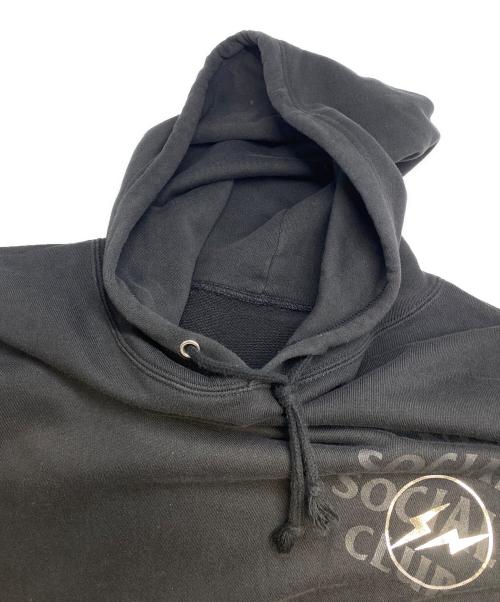anti social social CLUB（アンチソーシャルソーシャルクラブ）anti social social CLUB (アンチソーシャルソーシャルクラブ) FRAGMENT DESIGN (フラグメントデザイン) パーカー ブラック サイズ:ＸＬの古着・服飾アイテム