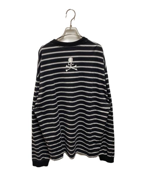 Mastermind JAPAN（マスターマインド ジャパン）Mastermind JAPAN (マスターマインド ジャパン) Fine Gauge Stripe Long Sleeve T-Shirt ブラック サイズ:Ｌの古着・服飾アイテム