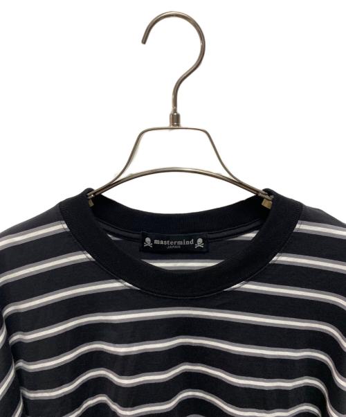 Mastermind JAPAN（マスターマインド ジャパン）Mastermind JAPAN (マスターマインド ジャパン) Fine Gauge Stripe Long Sleeve T-Shirt ブラック サイズ:Ｌの古着・服飾アイテム
