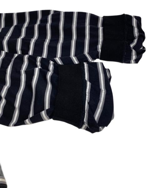 Mastermind JAPAN（マスターマインド ジャパン）Mastermind JAPAN (マスターマインド ジャパン) Fine Gauge Stripe Long Sleeve T-Shirt ブラック サイズ:Ｌの古着・服飾アイテム