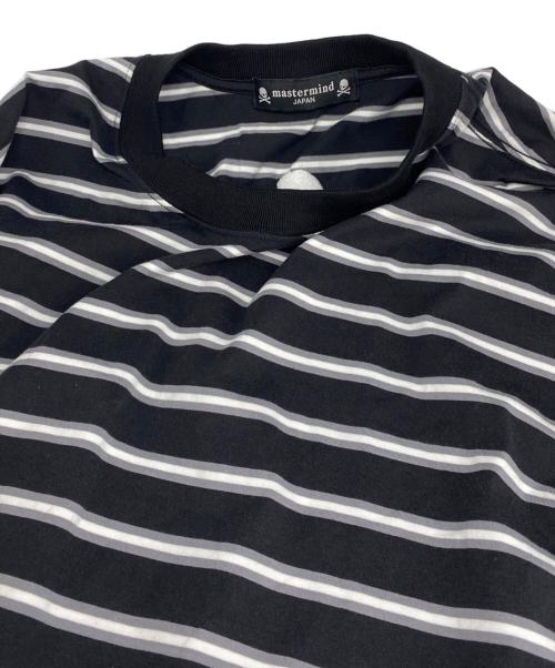 Mastermind JAPAN（マスターマインド ジャパン）Mastermind JAPAN (マスターマインド ジャパン) Fine Gauge Stripe Long Sleeve T-Shirt ブラック サイズ:Ｌの古着・服飾アイテム