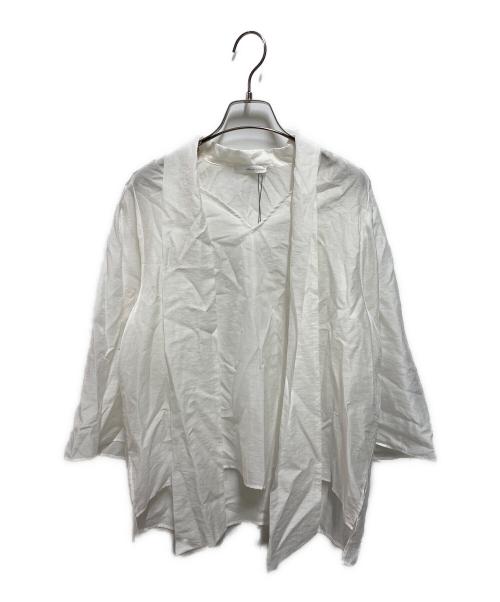 ebure（エブール）ebure (エブール) ボウタイブラウス ホワイト サイズ:38 未使用品の古着・服飾アイテム