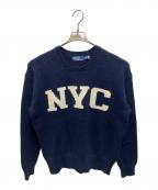 POLO RALPH LAURENポロ・ラルフローレン）の古着「NYCクルーネックセーター」｜ネイビー