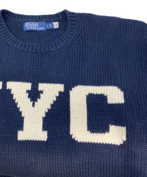 POLO RALPH LAUREN（ポロ・ラルフローレン）POLO RALPH LAUREN (ポロ・ラルフローレン) NYCクルーネックセーター ネイビー サイズ:Ｌの古着・服飾アイテム