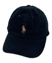 POLO RALPH LAUREN（ポロ・ラルフローレン）の古着「コーデュロイキャップ」｜ブラック