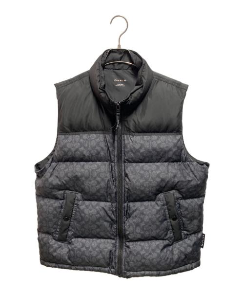 COACH（コーチ）COACH (コーチ) シグネチャー ダウン ベスト ブラック サイズ:XLの古着・服飾アイテム