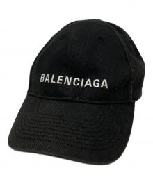 BALENCIAGA（バレンシアガ）の古着「ロゴ刺繍キャップ」｜ブラック