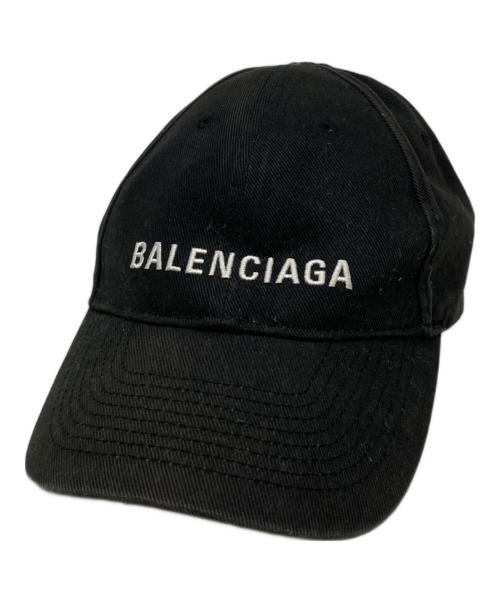 BALENCIAGA（バレンシアガ）BALENCIAGA (バレンシアガ) ロゴ刺繍キャップ ブラックの古着・服飾アイテム