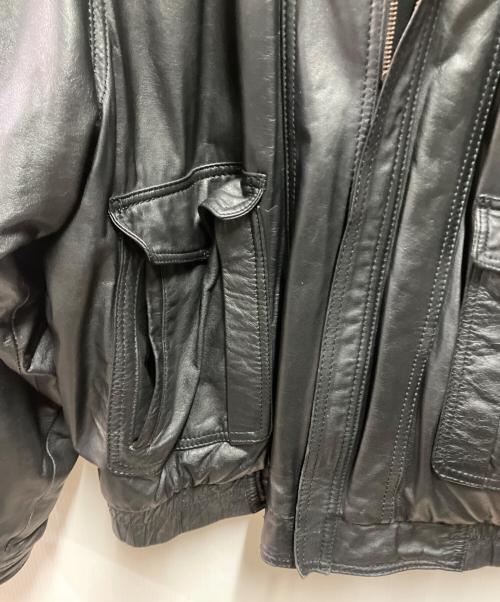 USED（ユーズド）USED (ユーズド) レザージャケット ブラック サイズ:44の古着・服飾アイテム