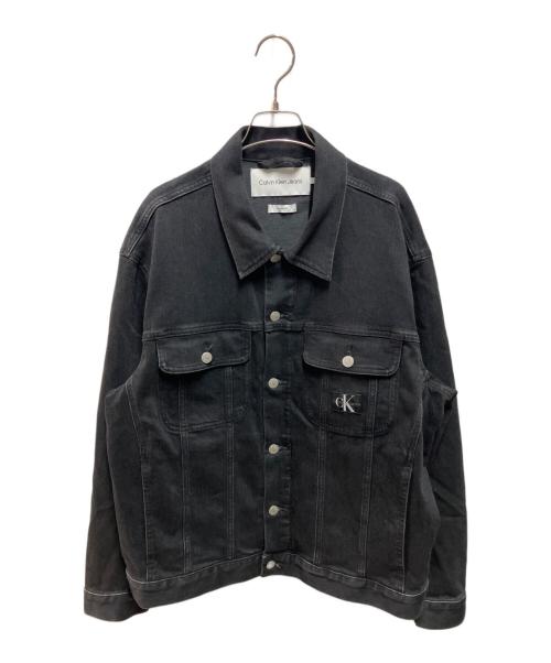 Calvin Klein Jeans（カルバンクラインジーンズ）Calvin Klein Jeans (カルバンクラインジーンズ) デニムジャケット ブラック サイズ:Lの古着・服飾アイテム