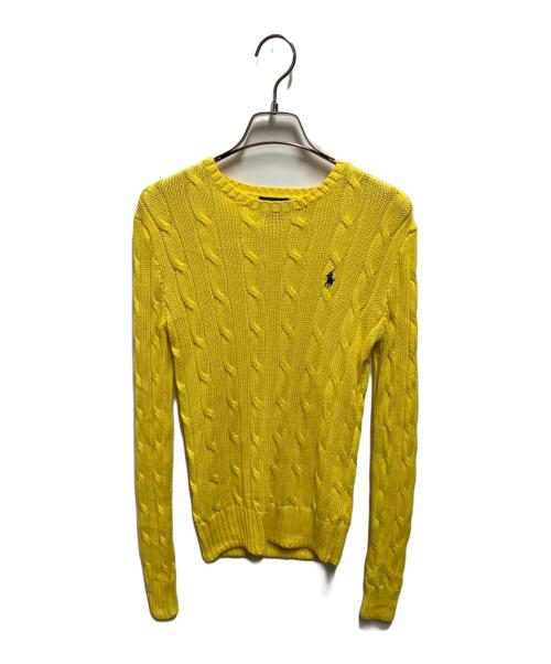 POLO RALPH LAUREN（ポロ・ラルフローレン）POLO RALPH LAUREN (ポロ・ラルフローレン) ケーブルニット イエロー サイズ:XSの古着・服飾アイテム