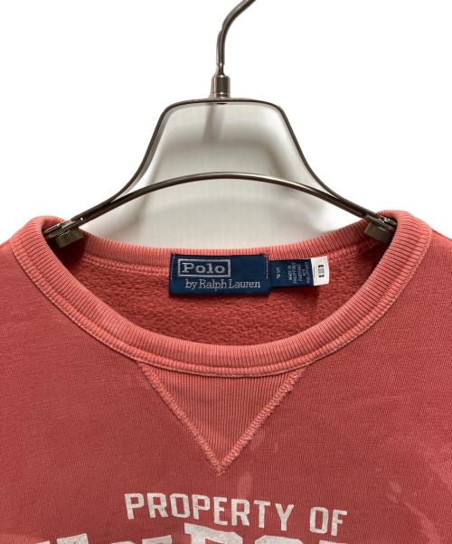 POLO RALPH LAUREN（ポロ・ラルフローレン）POLO RALPH LAUREN (ポロ・ラルフローレン) ヴィンテージ加工裏起毛スウェット ピンク サイズ:Sの古着・服飾アイテム