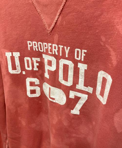 POLO RALPH LAUREN（ポロ・ラルフローレン）POLO RALPH LAUREN (ポロ・ラルフローレン) ヴィンテージ加工裏起毛スウェット ピンク サイズ:Sの古着・服飾アイテム