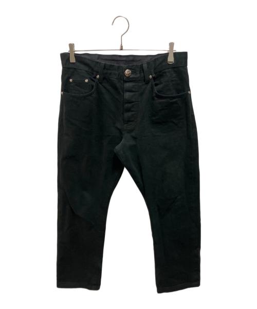 CHROME HEARTS（クロムハーツ）CHROME HEARTS (クロムハーツ) クロスボタンブラックデニムパンツ ブラック サイズ:32の古着・服飾アイテム
