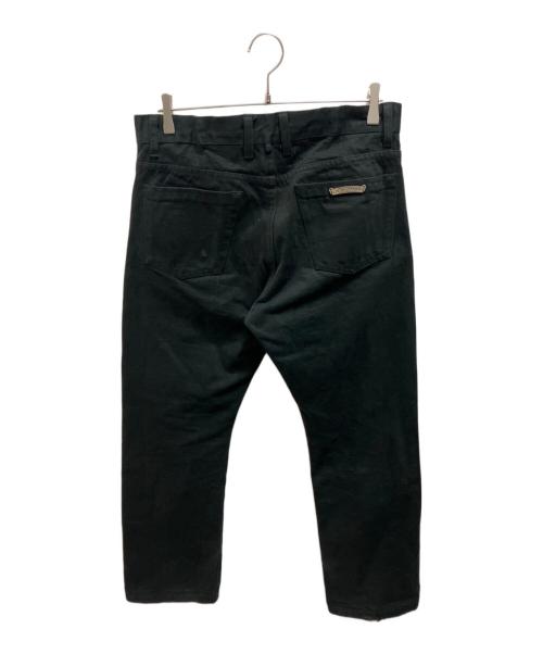 CHROME HEARTS（クロムハーツ）CHROME HEARTS (クロムハーツ) クロスボタンブラックデニムパンツ ブラック サイズ:32の古着・服飾アイテム