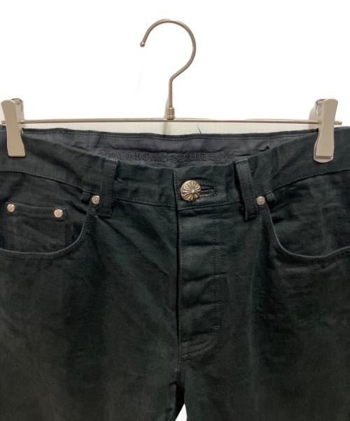 CHROME HEARTS（クロムハーツ）CHROME HEARTS (クロムハーツ) クロスボタンブラックデニムパンツ ブラック サイズ:32の古着・服飾アイテム
