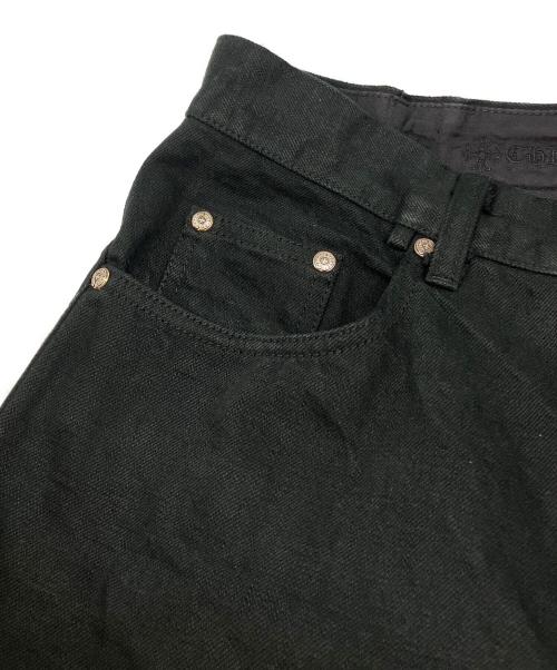 CHROME HEARTS（クロムハーツ）CHROME HEARTS (クロムハーツ) クロスボタンブラックデニムパンツ ブラック サイズ:32の古着・服飾アイテム