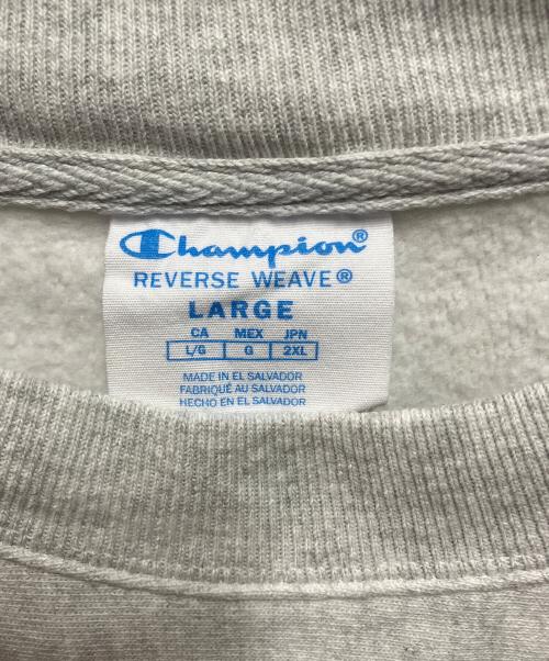 Champion REVERSE WEAVE（チャンピオン リバース ウィーブ）Champion REVERSE WEAVE (チャンピオン リバース ウィーブ) プリントスウェット グレー サイズ:Ｌの古着・服飾アイテム