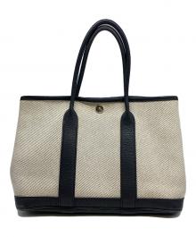 HERMES（エルメス）の古着「ガーデンパーティTPM ハンドバッグ」｜アイボリー×ブラック