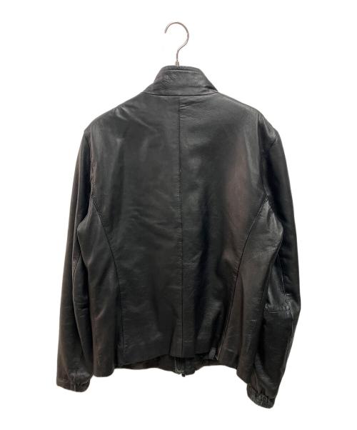 ARMANI COLLEZIONI（アルマーニ コレツィオーニ）ARMANI COLLEZIONI (アルマーニ コレツィオーニ) 00's シングルライダースジャケット ブラック サイズ:48の古着・服飾アイテム