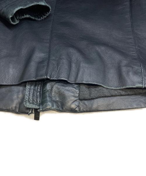 ARMANI COLLEZIONI（アルマーニ コレツィオーニ）ARMANI COLLEZIONI (アルマーニ コレツィオーニ) 00's シングルライダースジャケット ブラック サイズ:48の古着・服飾アイテム