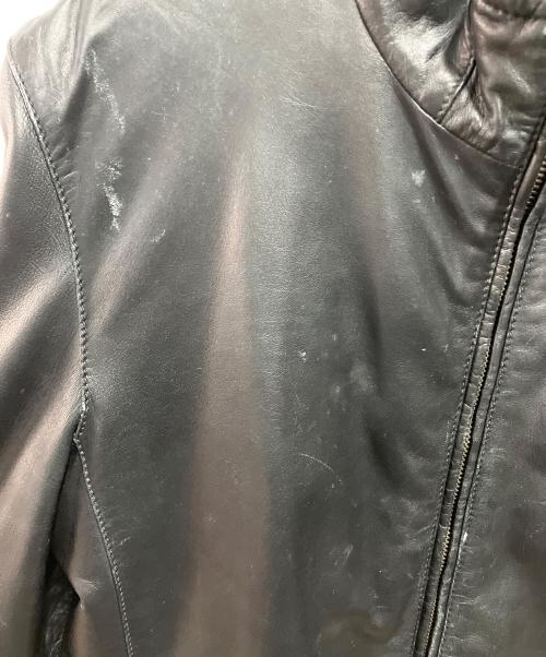 ARMANI COLLEZIONI（アルマーニ コレツィオーニ）ARMANI COLLEZIONI (アルマーニ コレツィオーニ) 00's シングルライダースジャケット ブラック サイズ:48の古着・服飾アイテム